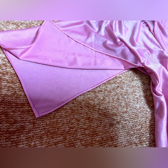 Vintage 80s-90s Baby pink silk gown - Picture 5 of 5